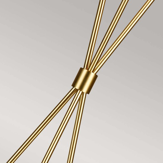 Elstead Penny Stehleuchte E27 Brüniertes Messing Weiß