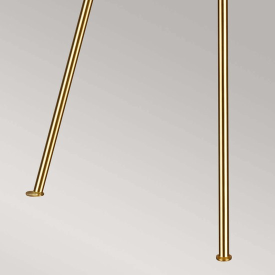 Elstead Penny Stehleuchte E27 Brüniertes Messing Weiß