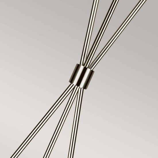 Elstead Penny Stehleuchte E27 Poliertes Nickel Weiß