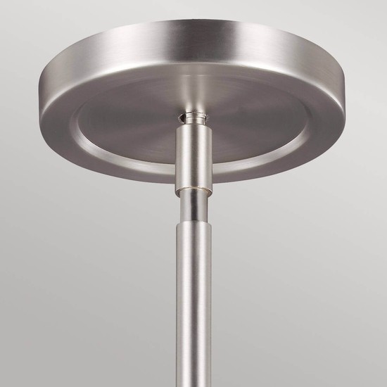 Elstead Prospect Park Hängeleuchte E27 4-fach Satin Nickel, Chrom