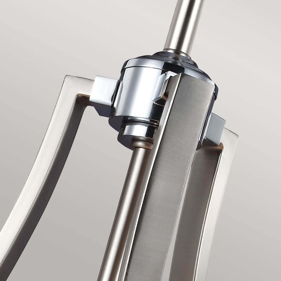 Elstead Prospect Park Hängeleuchte E27 4-fach Satin Nickel, Chrom