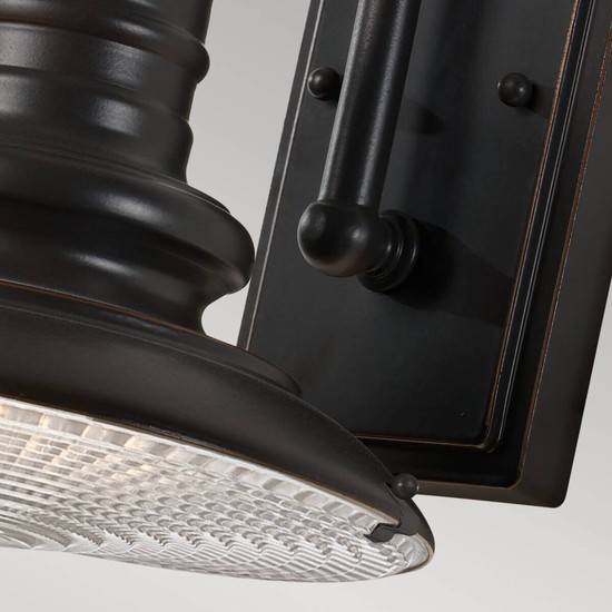 Elstead Redding Station Außen-Wandleuchte E27 25cm Restaurierungs-Bronze IP44