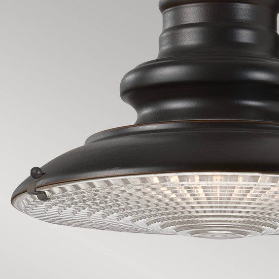 Elstead Redding Station Außen-Wandleuchte E27 25cm Restaurierungs-Bronze IP44