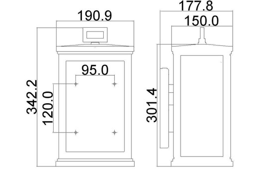 Elstead Roscoe Außen-Wandleuchte E27 34cm Strukturiertes Schwarz IP44 Anti-Meerwasser