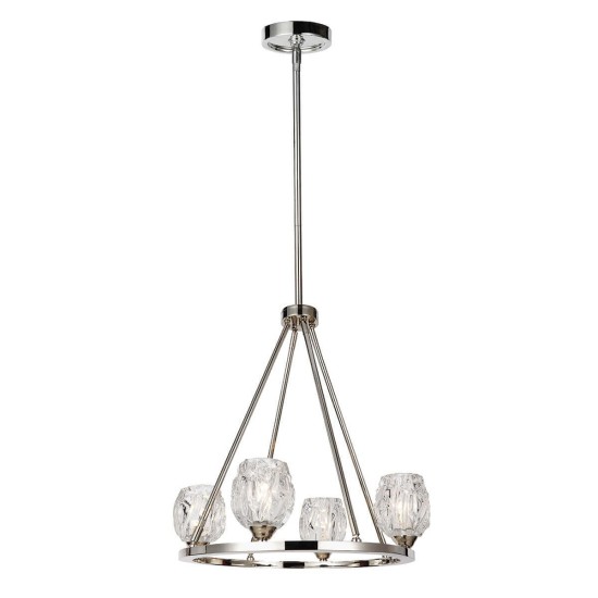 Elstead Rubin LED Kronleuchter G9 4-fach Poliertes Nickel