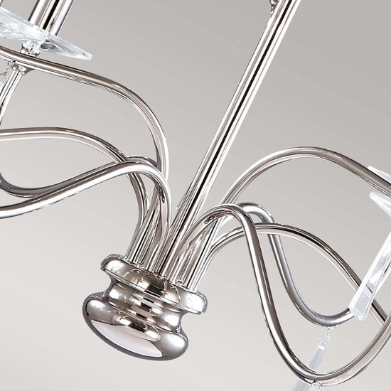 Elstead Finsbury Park Kronleuchter E14 9-fach Poliertes Nickel