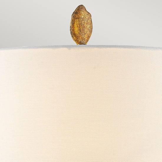 Elstead Audubon Park Tischleuchte E27 Gebeiztes Gold Creme