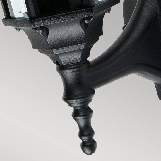 Elstead Ledbury Außen-Wandleuchte E27 Schwarz IP44