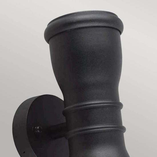 Elstead Malvern LED Außen-Wandleuchte GU10 2-fach Schwarz IP44