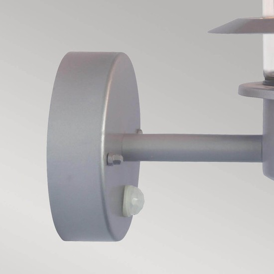 Elstead Helsingor Außen-Wandleuchte Sensor E27 24cm Edelstahl, silber IP44