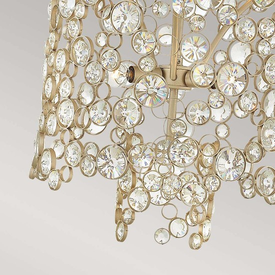 Elstead Anya Hängeleuchte E14 6-fach Blattsilber