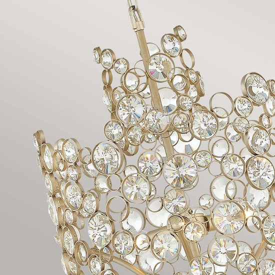 Elstead Anya Kronleuchter E14 6-fach Blattsilber