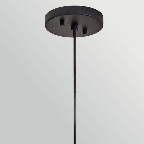 Elstead Arlen Außen-Pendelleuchte E27 IP44 Schwarz Stahl Rattan-Optik Ø61cm