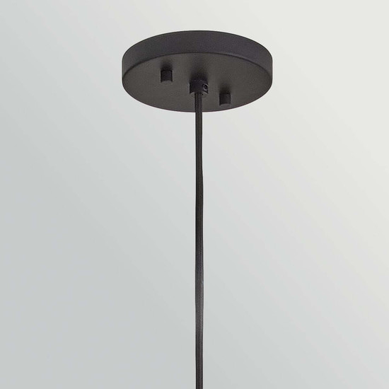 Elstead Arlen Außen-Pendelleuchte E27 IP44 Schwarz Stahl Rattan-Optik Ø76cm