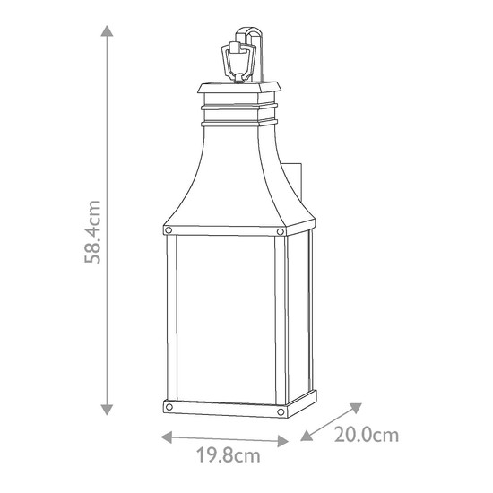 Elstead Beacon Hill Außenwandleuchte E14 2-fach Museum Schwarz IP44