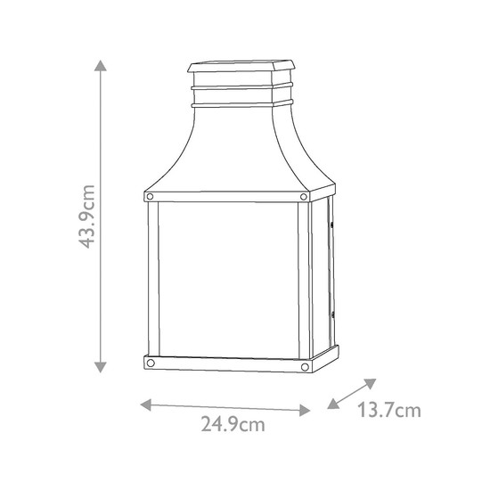 Elstead Beacon Hill Außenwandleuchte E14 2-fach Museum Schwarz IP44 flach