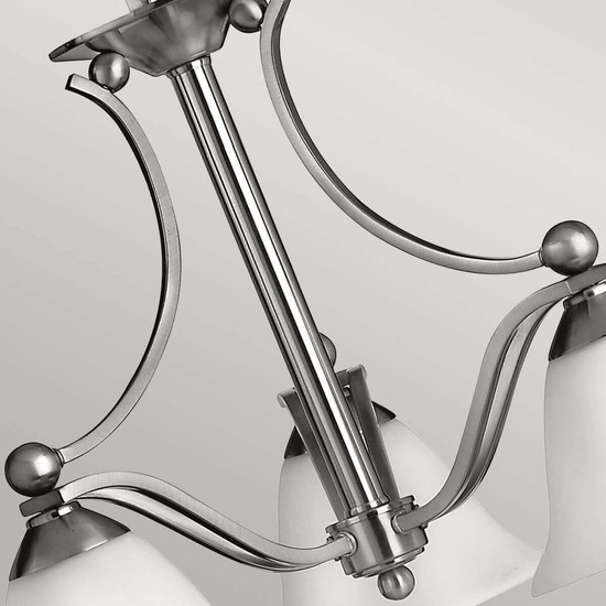 Elstead Bolla Kronleuchter E27 3-fach Nickel gebürstet