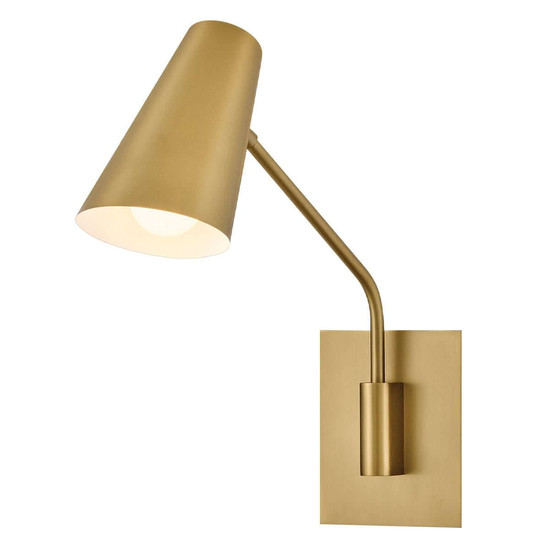 Elstead Bray Wandleuchte E27 schwenkbar Messing lackiert Stahl 43cm
