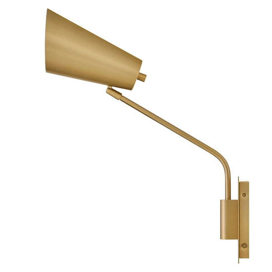 Elstead Bray Wandleuchte E27 schwenkbar Messing lackiert Stahl 43cm
