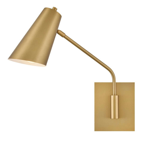 Elstead Bray Wandleuchte E27 schwenkbar Messing lackiert Stahl 43cm