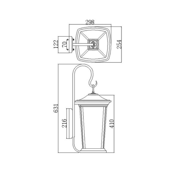 Elstead Bromley Außen-Wandleuchte E14 3-fach Ölgeriebene Bronze IP44