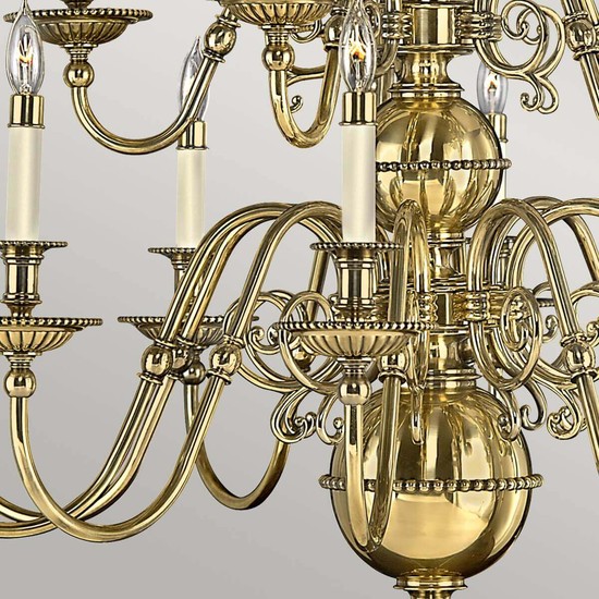 Elstead Cambridge Kronleuchter E14 15-fach Brüniertes Messing