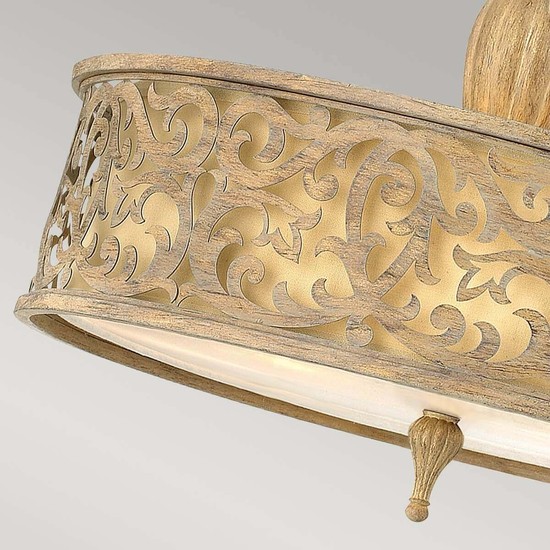 Elstead Carabel Deckenleuchte E27 3-fach Gebürsteter Champagner