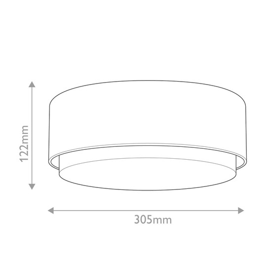 Elstead Cedric Deckenleuchte E27 2-fach Schwarz Opal