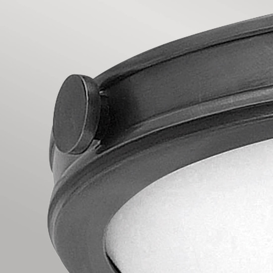 Elstead Collier Deckenleuchte E27 3-fach Schwarzes Oxid Glas klar mit Luftbläschen