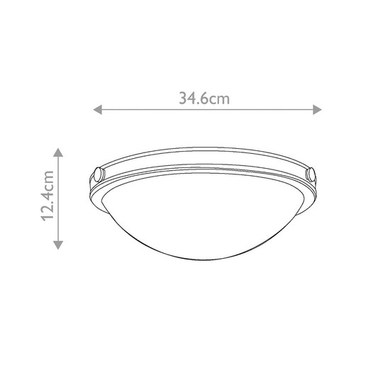 Elstead Collier Deckenleuchte E27 2-fach Schwarzes Oxid Glas klar mit Luftbläschen