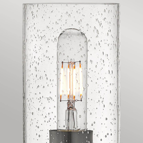 Elstead Collier Wandleuchte E27 Schwarzes Oxid Glas mit Luftbläschen