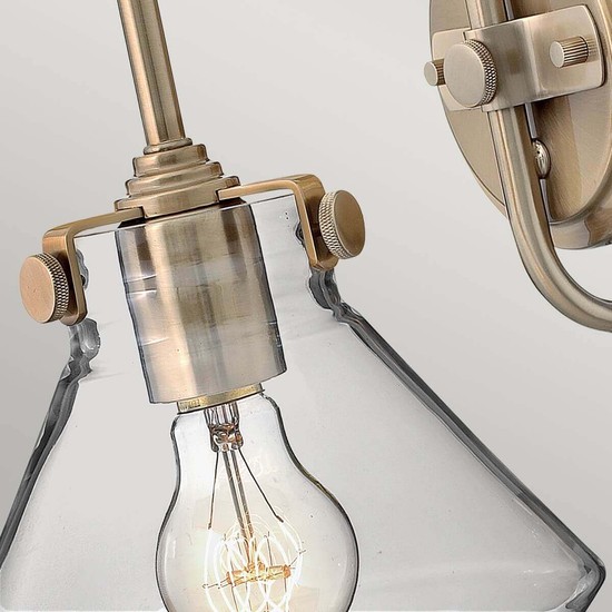 Elstead Congress Wandleuchte E27 29cm Gebürstetes Karamell