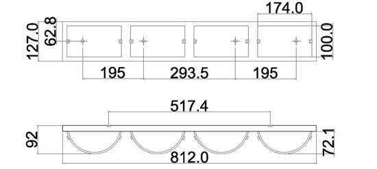 Elstead Daphne LED Wandleuchte G9 4-fach Poliertes Chrom IP44