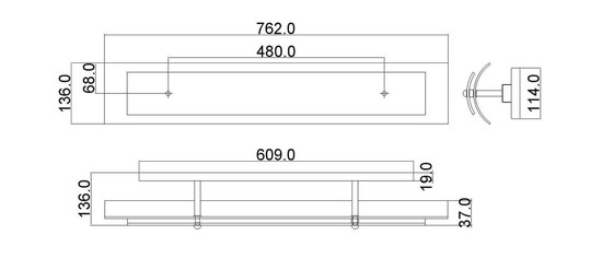 Elstead Duet LED Wandleuchte G9 4-fach Poliertes Chrom IP44