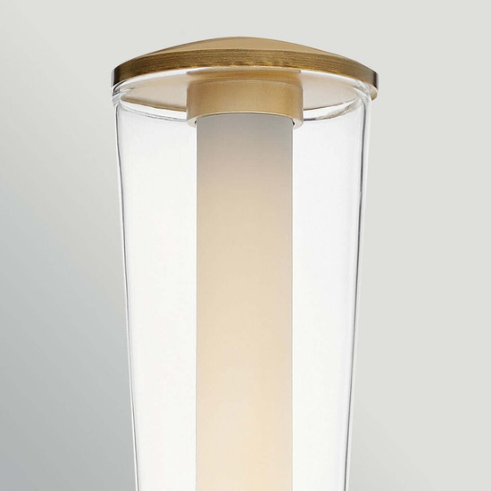 Elstead Elin LED Bad-Wandleuchte dimmbar IP44 warmweiss 22W Messing lackiert 58cm
