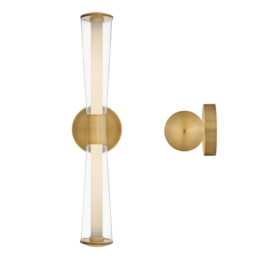 Elstead Elin LED Bad-Wandleuchte dimmbar IP44 warmweiss 22W Messing lackiert 58cm