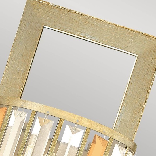 Elstead Gemma Wandleuchte E14 2-fach 65cm Blattsilber