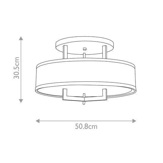 Elstead Hampton Deckenleuchte E27 3-fach Gebürstetes Messing Weiß