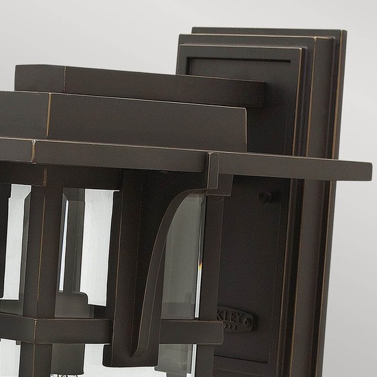 Elstead Manhattan Außen-Wandleuchte E27 47cm Ölgeriebene Bronze IP44