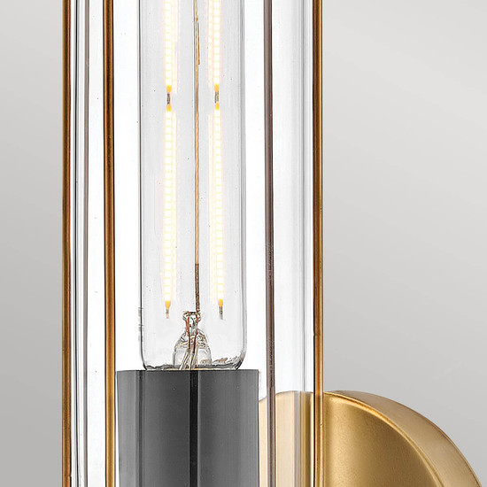 Elstead Masthead Wandleuchte E27 Heritage Messing und Schwarz IP44