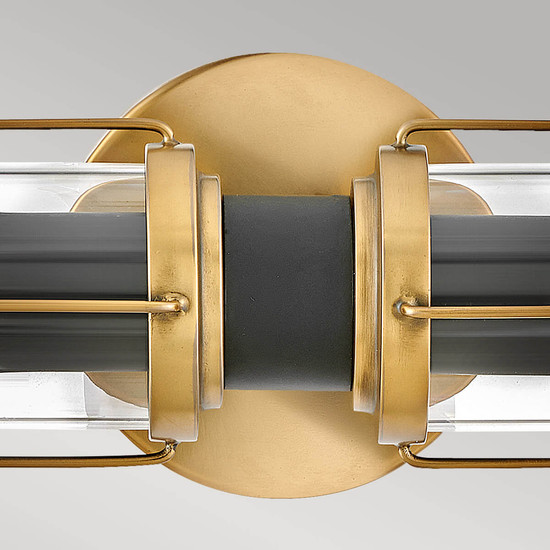 Elstead Masthead Wandleuchte E27 2-fach Heritage Messing und Schwarz IP44