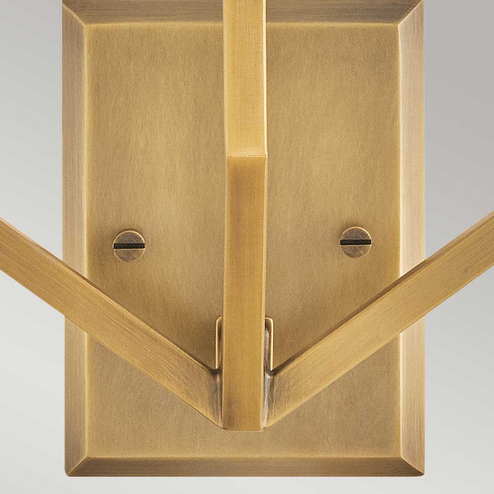 Elstead Moore  Wandleuchte E14 3-fach Heritage Messing mit Leinenschirm elfenbeinfarben Weiß