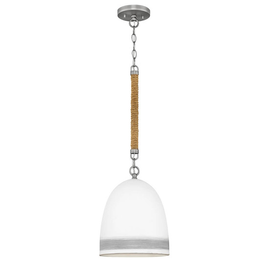 Elstead Nash Pendelleuchte E27 Antikes Nickel Off-White