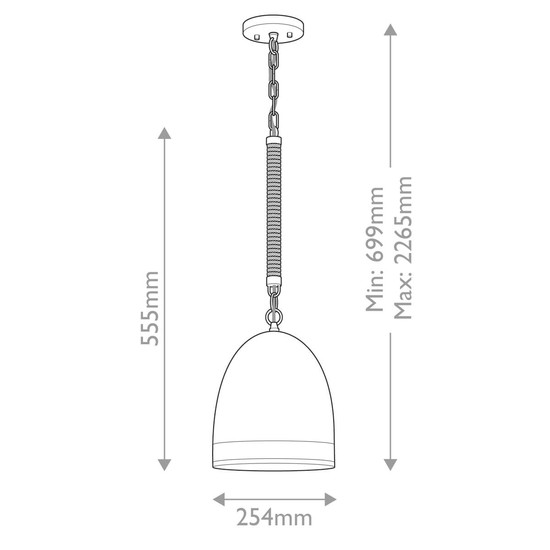 Elstead Nash Pendelleuchte E27 Heritage Messing Off-White