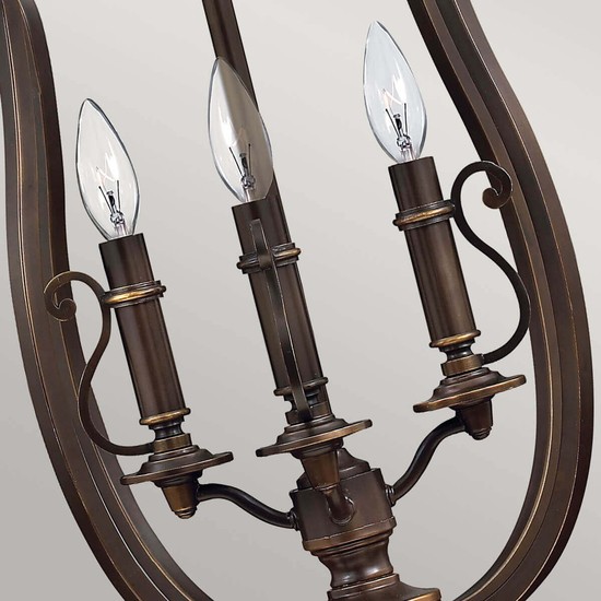 Elstead Plymouth Kronleuchter E14 4-fach Ältere Bronze