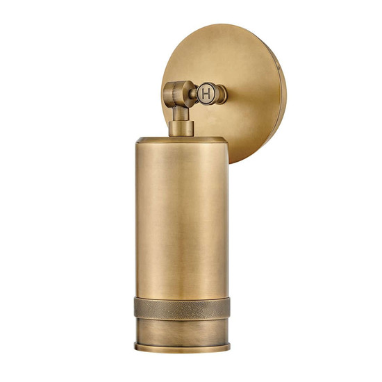 Elstead Pratt LED Außenwandstrahler GU10 IP44 schwenkbar Heritage-Messing Alu Klarglas 32cm