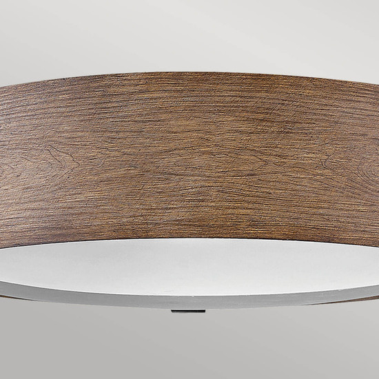 Elstead Sawyer Außen-Deckenleuchte E14 3-fach Sequoia-Holzoptik mit rostfarbenen Eisenakzenten Holzoptik IP44