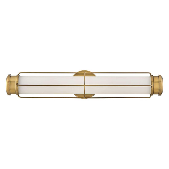 Elstead Saylor LED Bad-Wandleuchte dimmbar IP44 warmweiss 23,5W Heritage-Messing Stahl Opalglas 61cm
