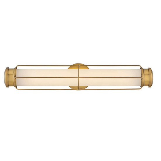 Elstead Saylor LED Bad-Wandleuchte dimmbar IP44 warmweiss 23,5W Heritage-Messing Stahl Opalglas 61cm
