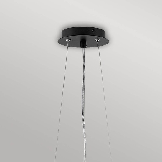 Elstead Zuma Hängeleuchte E27 6-fach 36cm Satinschwarz, Silber